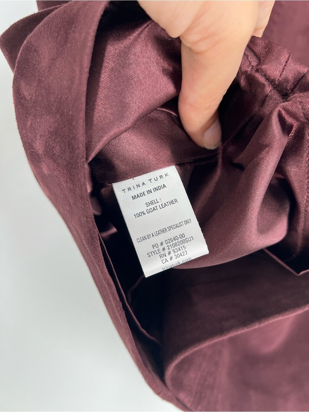 Trina Turk Burgundy Suede A-Line Stitched Classic Designer Mini Skirt 4 NWT - Picture 8 of 8